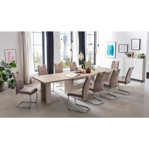 HELA Essgruppe Lia, 11tlg. Sitzgruppe, Extra viel Platz, (Set, 11-tlg., 11tlg.-Set, ausziehbar, Esstisch plus 10 Stühle), Ausziebar 160 - 300 cm