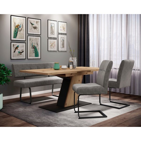 HELA Essgruppe Luise I G Tisch Sitzbank Stühle, (Set, 4-tlg), Ausziehtisch 140 - 180 cm Esszimmer Bestseller