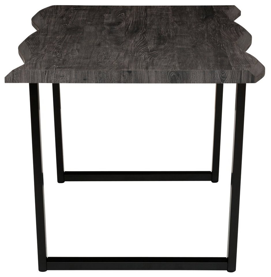 HELA Esstisch GISELLE Baumkantentisch, Küchentisch, Kufengestell Metall, Industrial Design, 140 - 200 cm Breite, 2 Farben – Bild 4 von 5