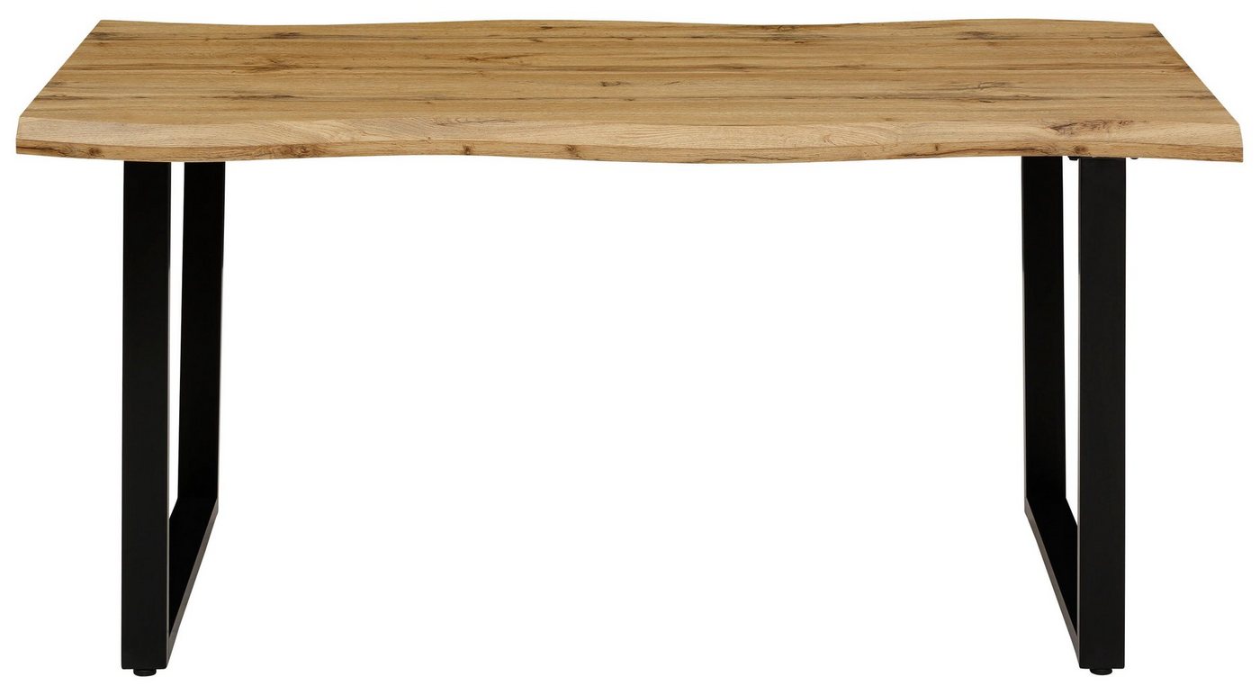 HELA Esstisch GISELLE Baumkantentisch, Küchentisch, Kufengestell Metall, Industrial Design, 140 - 200 cm Breite, 2 Farben – Bild 2 von 5
