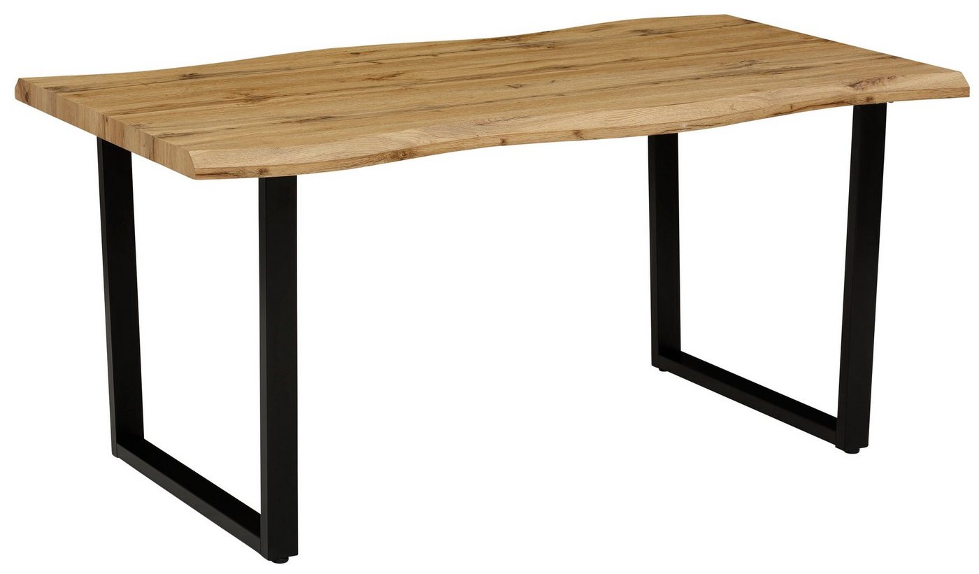HELA Esstisch GISELLE Baumkantentisch, Küchentisch, Kufengestell Metall, Industrial Design, 140 - 200 cm Breite, 2 Farben – Bild 3 von 5