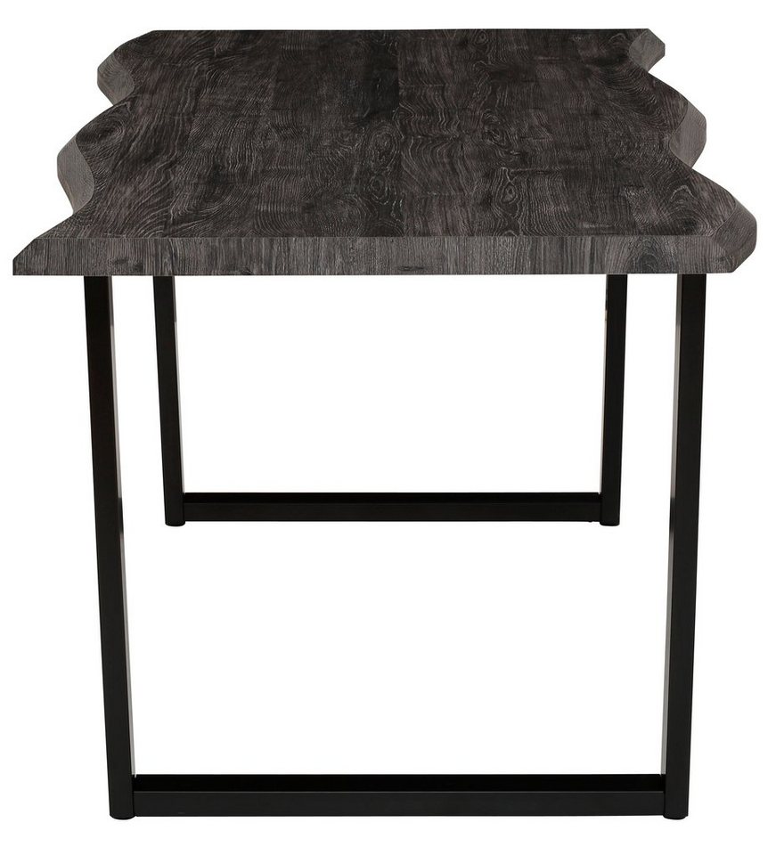HELA Esstisch GISELLE Baumkantentisch, Küchentisch, Kufengestell Metall, Industrial Design, 140 - 200 cm Breite, 2 Farben – Bild 4 von 5