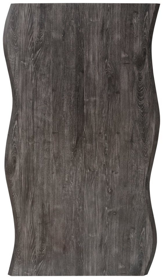 HELA Esstisch GISELLE Baumkantentisch, Küchentisch, Kufengestell Metall, Industrial Design, 140 - 200 cm Breite, 2 Farben – Bild 5 von 5