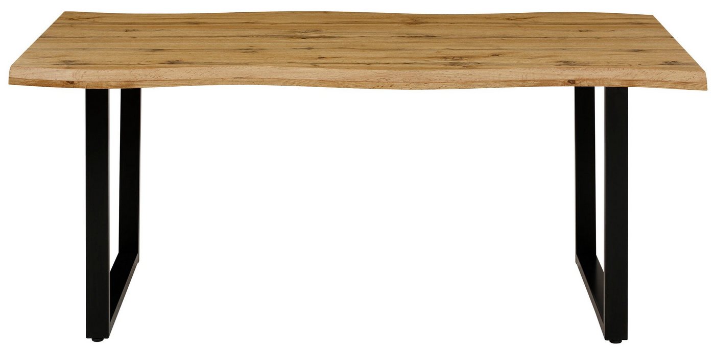 HELA Esstisch GISELLE Baumkantentisch, Küchentisch, Kufengestell Metall, Industrial Design, 140 - 200 cm Breite, 2 Farben – Bild 2 von 5