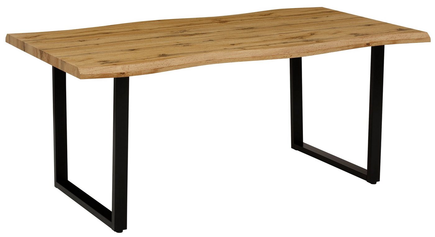 HELA Esstisch GISELLE Baumkantentisch, Küchentisch, Kufengestell Metall, Industrial Design, 140 - 200 cm Breite, 2 Farben – Bild 3 von 5