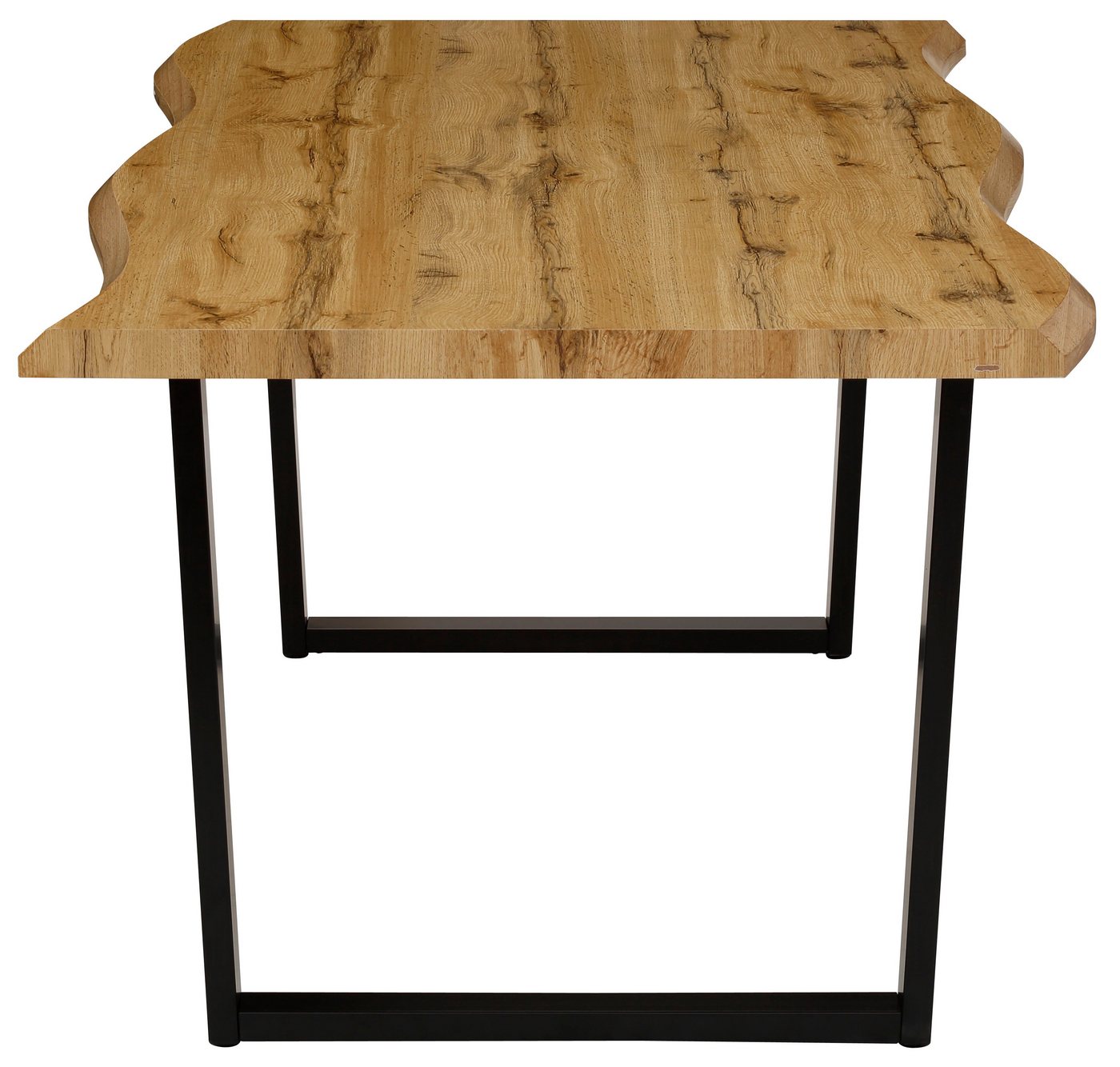 HELA Esstisch GISELLE Baumkantentisch, Küchentisch, Kufengestell Metall, Industrial Design, 140 - 200 cm Breite, 2 Farben – Bild 4 von 5