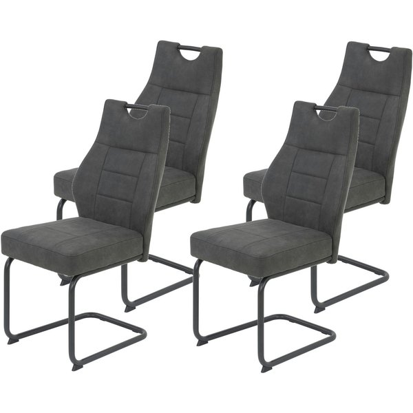 HELA Esszimmerstuhl Linda S Schwingstuhl (Set, 4 St), mit Taschenfederkern Sitz, mit 140KG belastbar, Freischwinger