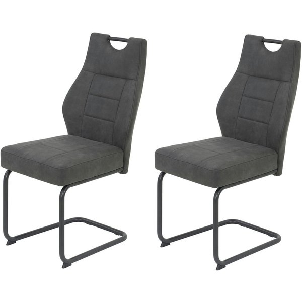 HELA Esszimmerstuhl Linda S Schwingstuhl (Set, 2 St), mit Taschenfederkern Sitz, mit 140KG belastbar, Freischwinger