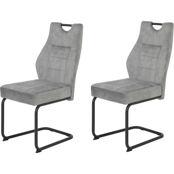 HELA Esszimmerstuhl Linda S Schwingstuhl (Set, 2 St), mit Taschenfederkern Sitz, mit 140KG belastbar, Freischwinger