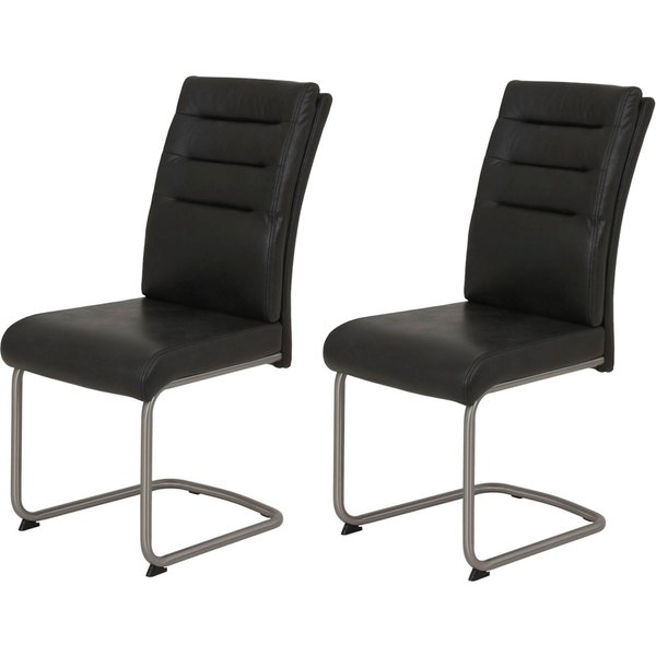 HELA Esszimmerstuhl Paula Freischwinger (Set, 2 St), mit Echtedelstahlgestell, 2 oder 4 Stück