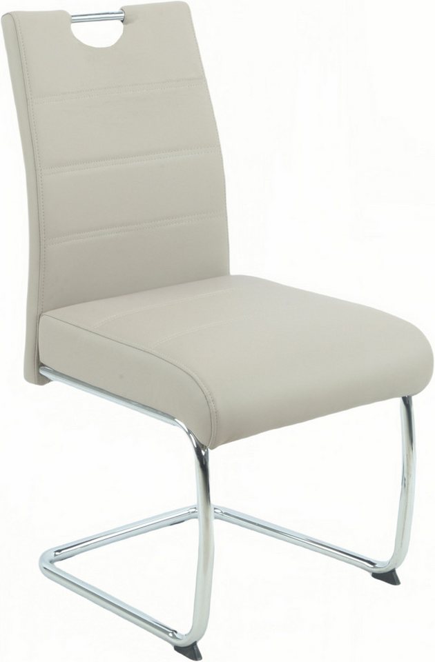 HELA Freischwinger FLORA Freischwinger mit Griff, 140kg belastbar (Set, 2 St), XL-Esszimmerstuhl, Federkern für Sitzkomfort – Bild 2 von 4