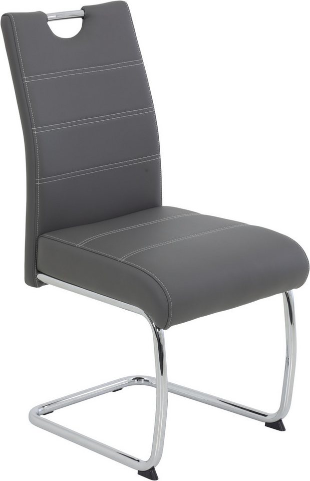 HELA Freischwinger FLORA Freischwinger mit Griff, 140kg belastbar (Set, 2 St), XL-Esszimmerstuhl, Federkern für Sitzkomfort – Bild 2 von 4