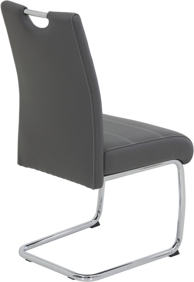HELA Freischwinger FLORA Freischwinger mit Griff, 140kg belastbar (Set, 2 St), XL-Esszimmerstuhl, Federkern für Sitzkomfort – Bild 3 von 4