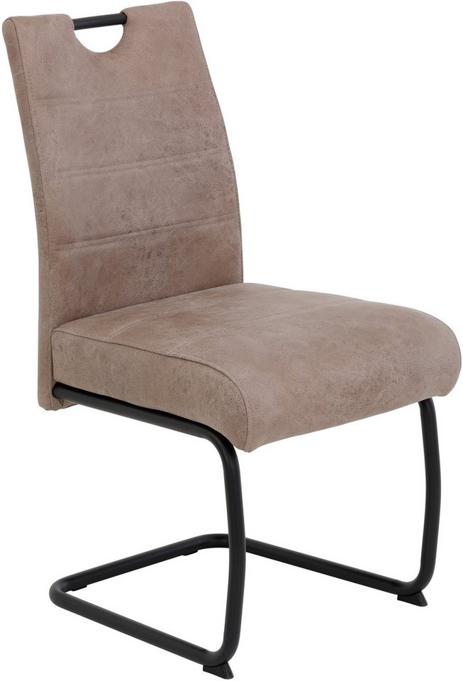 HELA Freischwinger FLORA Freischwinger mit Griff, 140kg belastbar (Set, 2 St), XL-Esszimmerstuhl, Federkern für Sitzkomfort – Bild 3 von 5