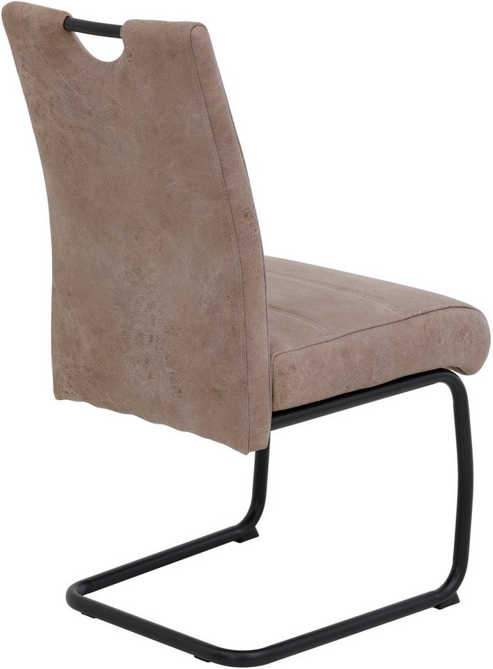 HELA Freischwinger FLORA Freischwinger mit Griff, 140kg belastbar (Set, 2 St), XL-Esszimmerstuhl, Federkern für Sitzkomfort – Bild 5 von 5