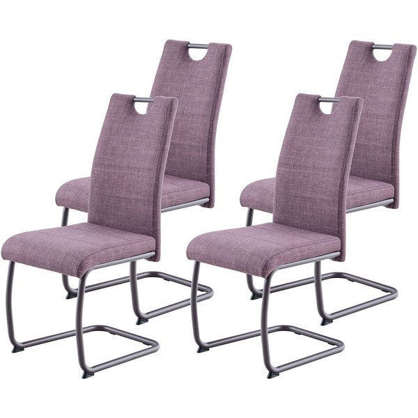 HELA Freischwinger FLORENZ (Set, 4 St), Rundrohrgestell Matching Colour, gepolstert, mit Griff