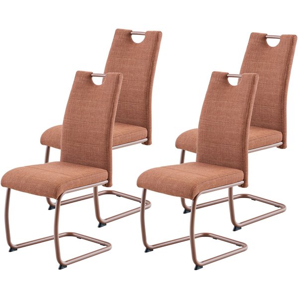 HELA Freischwinger FLORENZ (Set, 4 St), Rundrohrgestell Matching Colour, gepolstert, mit Griff