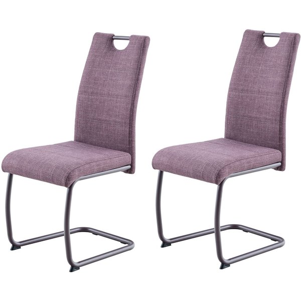 HELA Freischwinger FLORENZ (Set, 2 St), Rundrohrgestell Matching Colour, gepolstert, mit Griff