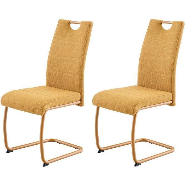 HELA Freischwinger FLORENZ (Set, 2 St), Rundrohrgestell Matching Colour, gepolstert, mit Griff