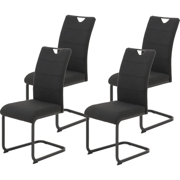 HELA Freischwinger Giselle Esszimmerstuhl (Set, 4 St), robuster Bezug, 120 Kg Belastbarkeit, 2er und 4er Set