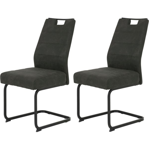 HELA Freischwinger KERTIN (Set, 2 St), XL Sitzbreite, Griff, Federkorb, 140kg belastbar