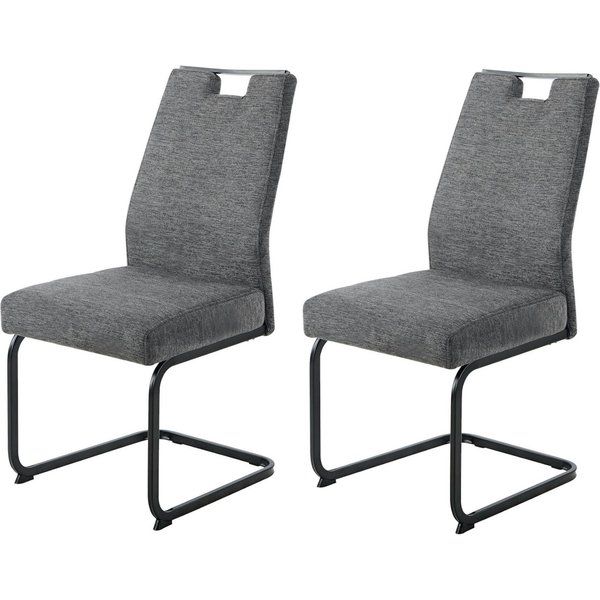 HELA Freischwinger KERTIN (Set, 2 St), XL Sitzbreite, Griff, Federkorb, 140kg belastbar