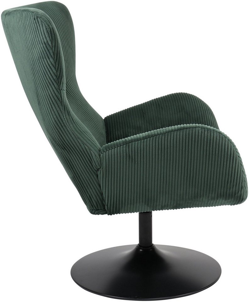 HELA Loungesessel SAMOS (1-St), Sessel,drehbar,Trompetengestell,Microfaser Breitcord,Armlehnen – Bild 5 von 5