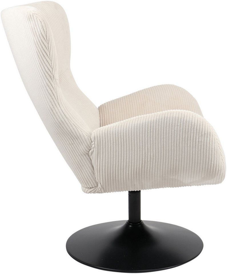 HELA Loungesessel SAMOS (1-St), Sessel,drehbar,Trompetengestell,Microfaser Breitcord,Armlehnen – Bild 5 von 5