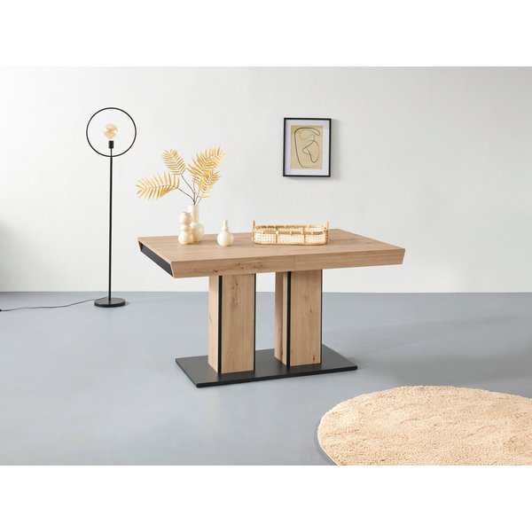 HELA Säulen-Esstisch, Synchronauszug 140-180-220cm
