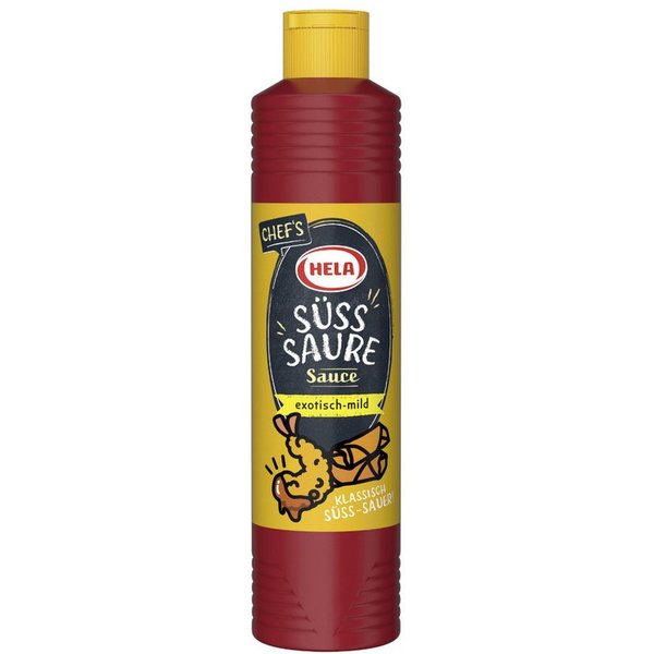 HELA Saucen, Hela Süss Saure Sauce exotisch mild fein fruchtig Packung 800ml