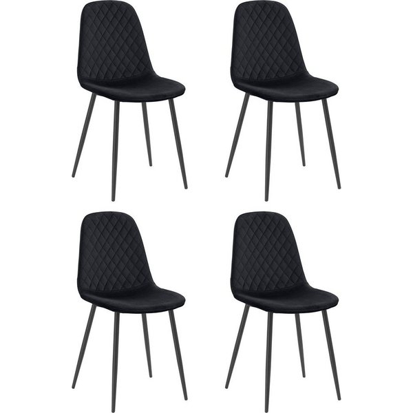 HELA Schalenstuhl MIRA, Esszimmerstuhl, Stuhl, 4-Fuß Stuh (Set, 4 St), 1, 2 oder 4 Stück, Schalenstuhl mit Steppung, Küchenstuhl