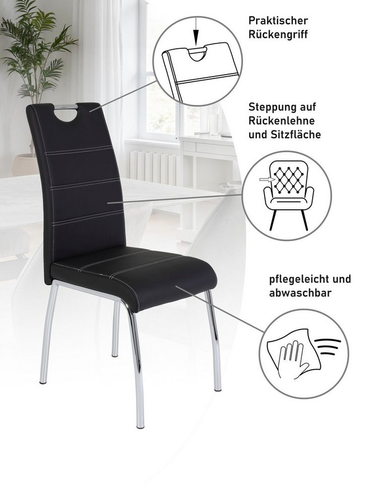 HELA Stuhl Susi (Set, 2 St), 2 oder 4 Stück, mit Griff – Bild 4 von 5