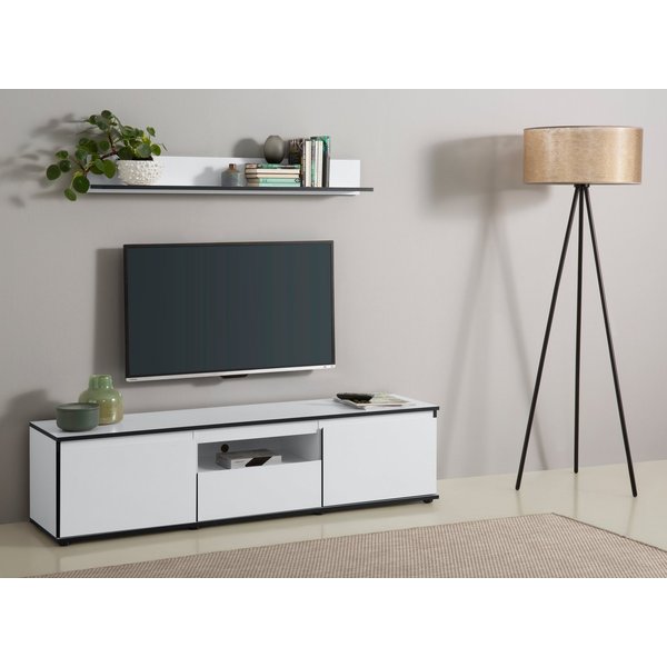HELA Wandboard Ariana, Schwarz abgesetzte Kanten, 120 cm