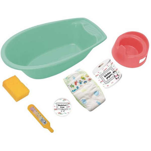 Heless Puppen Badewanne Badewannenset Pinguin mint
