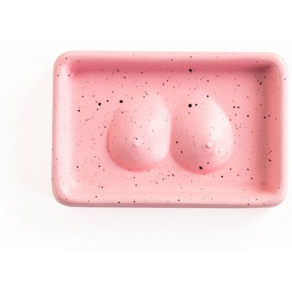 Helio Ferretti Schmuckablage Tits (Keramik, 1 St., rosa, handbemalt), ca. 12 x 8 x 2 cm, auch als Seifenablage nutzbar