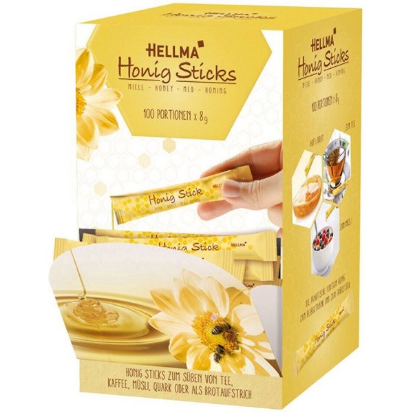 Hellma Honig Blütenhonig mit Akazie, 100 Portionsbeutel
