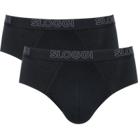 HELLO BY SLOGGI Herren Boxershorts/Slip, 2 Stück (Slip/schwarz, XL)