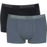 HELLO BY SLOGGI Herren Boxershorts/Slip, 2 Stück (Boxer/grau, L)