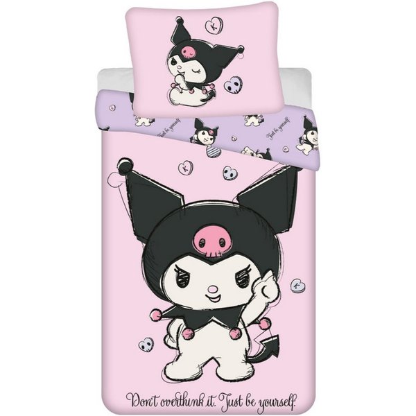 Hello Kitty Bettwäsche Set aus Baumwolle Bettdeckenbezug 140 × 200 cm + 70 × 90 cm, 2 teilig