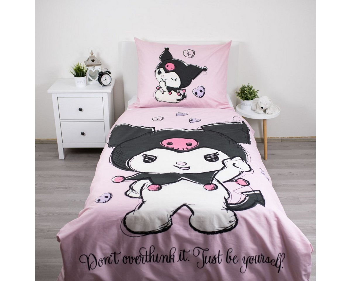 Hello Kitty Bettwäsche Set aus Baumwolle Bettdeckenbezug 140 × 200 cm + 70 × 90 cm, 2 teilig – Bild 2 von 5