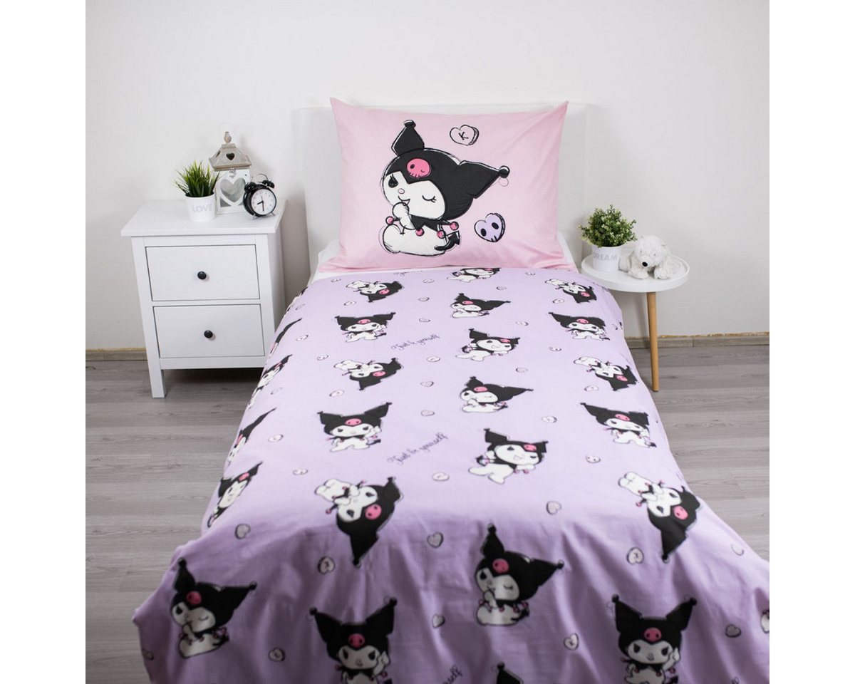 Hello Kitty Bettwäsche Set aus Baumwolle Bettdeckenbezug 140 × 200 cm + 70 × 90 cm, 2 teilig – Bild 3 von 5