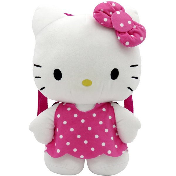 Hello Kitty Kinderrucksack - Plüschrucksack Kuschelig mit Reißverschluss (1-tlg)