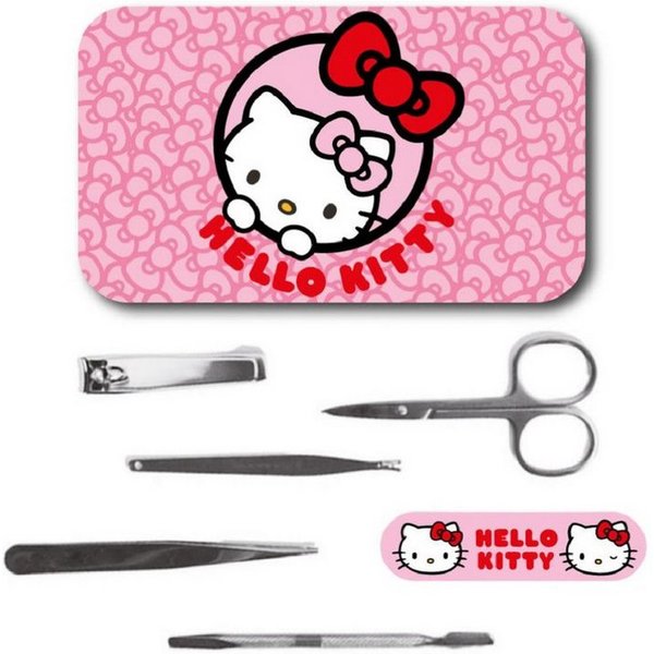 Hello Kitty Nagelpflege-Set Nagelpflege Set mit 6-teiligem Zubehör im praktischen Etui, 1-tlg.