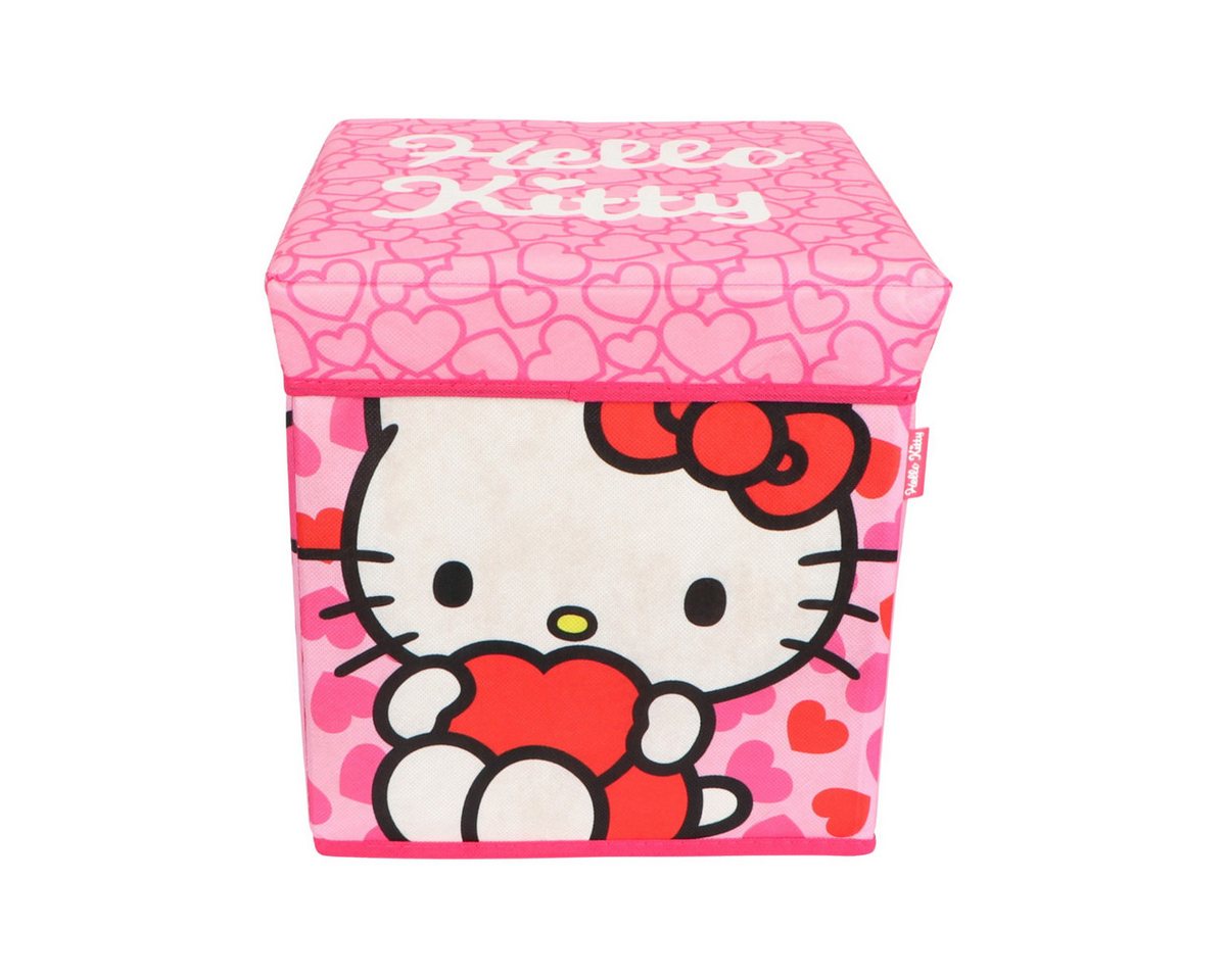 Hello Kitty Sitzhocker Aufbewahrungsbox mit Sitzfunktion und Stauraum 30 × 30 × 30 cm – Bild 2 von 3