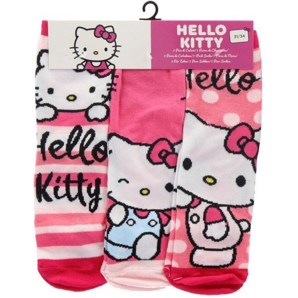 Hello Kitty Socken Kuromi Socken 3er-Pack Mädchen farbenfroh & angenehm (3-Paar)
