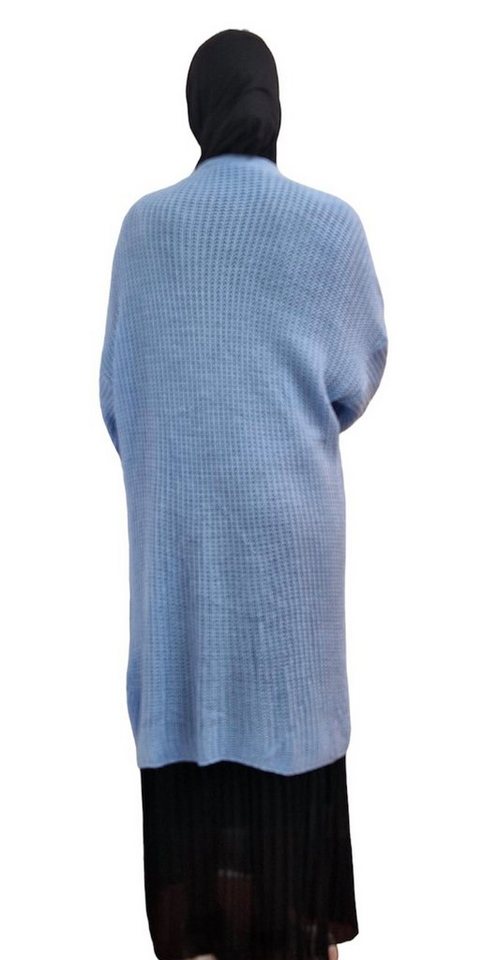HELLO MISS Longstrickjacke Modisch Maxi Strickjacke mit aufgesetzten Taschen, Cardigan Lang Grober Strick, Bequeme Passform, Vielseitig kombinierbar – Bild 4 von 5