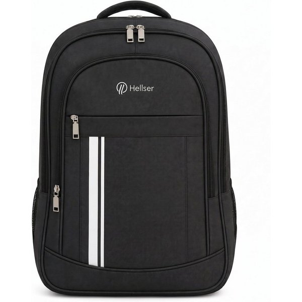 HELLSER Laptoprucksack Laptoprucksack & Schulrucksack FOCUS – Backpack mit Laptopfach 17 Zoll, Unisex, inkl. Koffergurt, perfekt als Handgepäck, ergonomisch