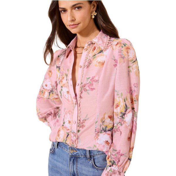 LIPSY Hemdbluse Lipsy körpernahes Hemd mit Spitzenbesatz, Regular (1-tlg)