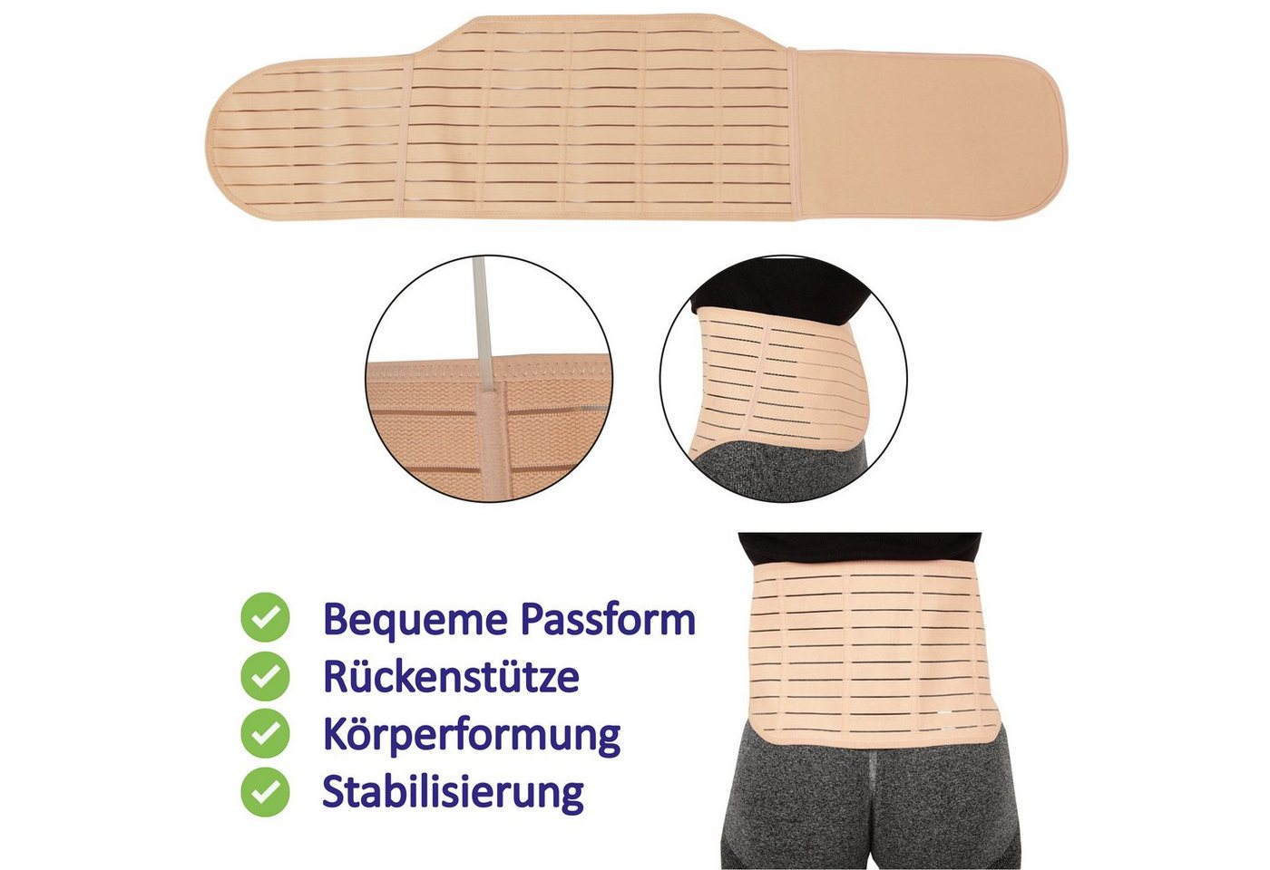 hemmy Fashion Bauchweggürtel Basic - Shape Effekt (1-tlg) Shapewear Bauchweg Gürtel Shaper Figurformender Taillenmieder – Bild 5 von 5