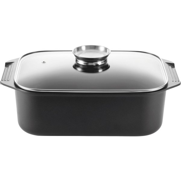 HENCKELS by ZWILLING Bräter Ember, Aluminium (1-tlg), Keramikbeschichtung, großes Fassungvermögen, Induktion, Glasdeckel